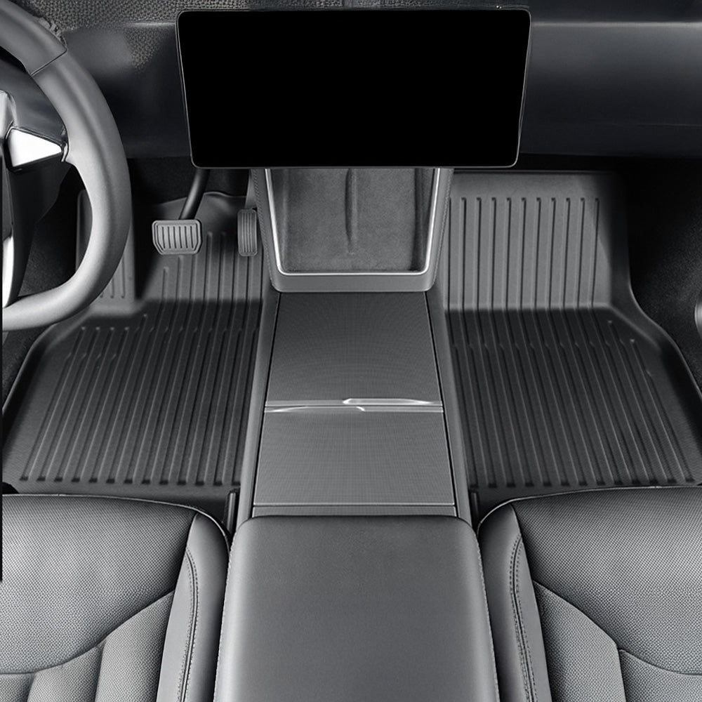 2025+ Tesla Model Y Juniper Right Hand Drive Custom Fit TPE All-Weather Floor Mats with Detachable Carpet - Eco-Friendly & OEM Precision - Perfect for Road Trips, Daily Commutes and Extreme Weather Protection