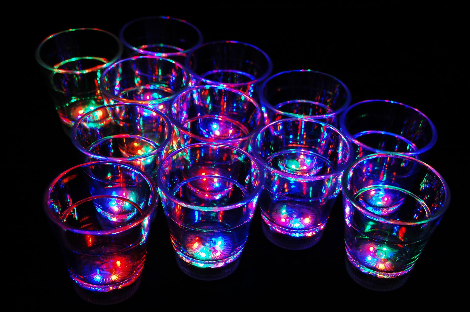 Brand Light Up MultiColor LED Shot Glasses (12 Pack) - Party Drinking Cups for Nightclubs, Bars, and Birthday Celebrations