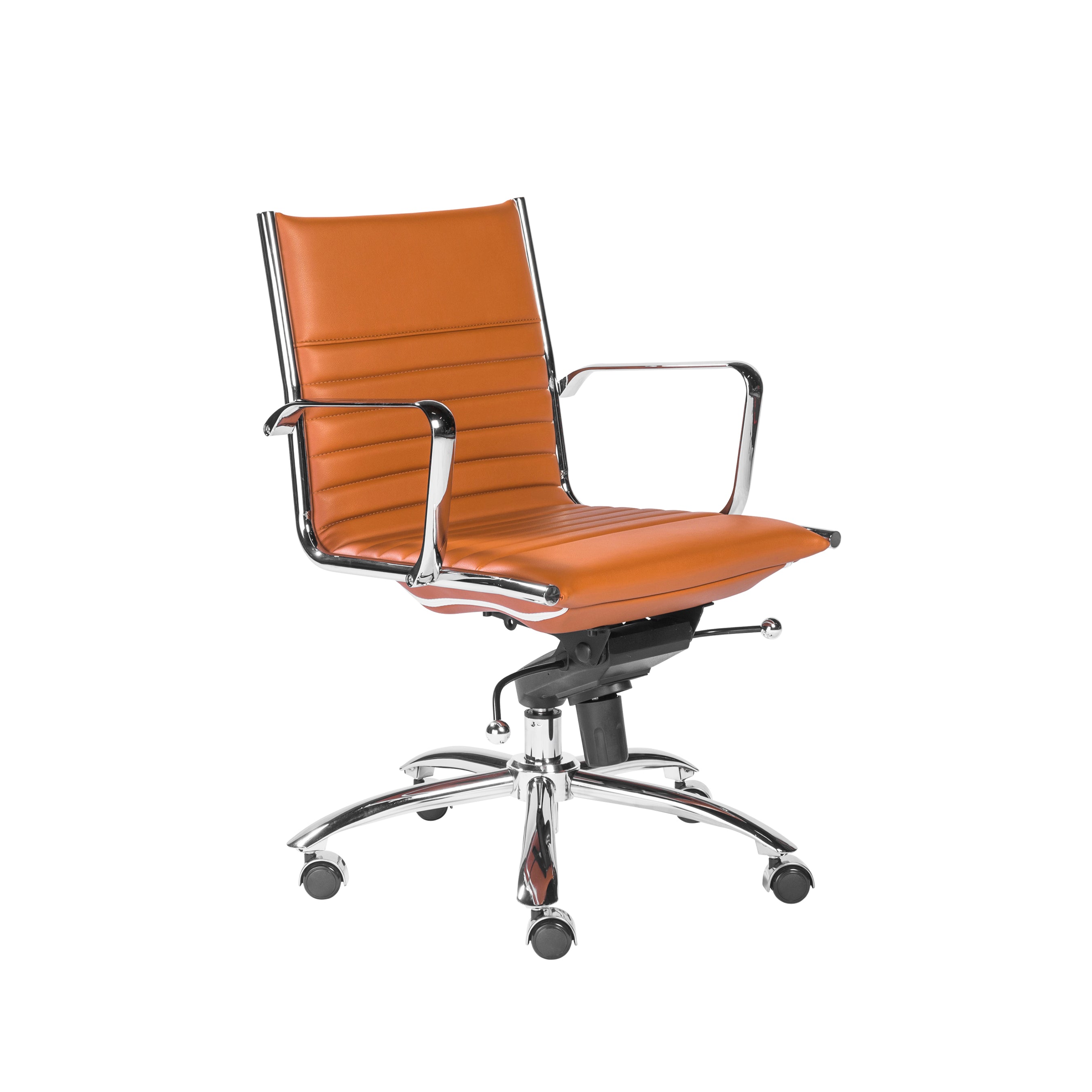 Dirk Low Back Office Chair with Chromed Steel Base - Ergonomic Mesh Desk Chair for Home & Office Workspaces - Perfect for Long Hours of Computer Work, Gaming, and Study Sessions
