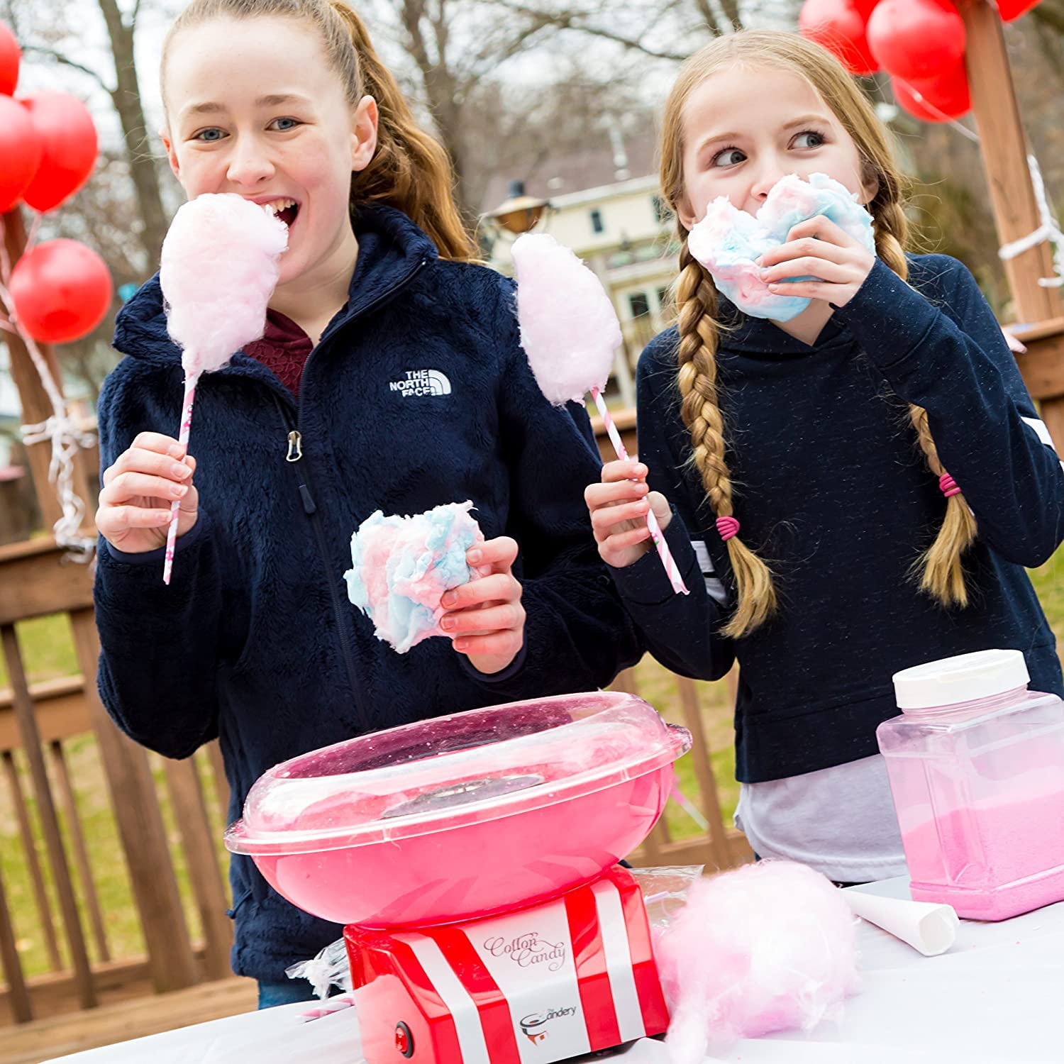 The Candery Cotton Candy Machine - Bright & Colorful Candy Floss Maker for Hard Candy, Sugar-Free Treats, Homemade Sweets - Includes 10 Cones & Scooper - Perfect for Birthday Parties, Carnival Events & Home Dessert Making