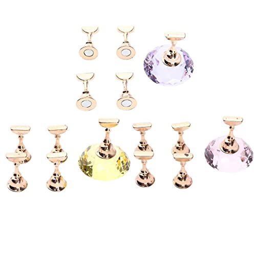 Siah 1 Set Nail Art Tip Stand Holder Base - Professional Manicure Practice Display Stand for DIY Nail Artists (Pink) - Perfect for Salon, Home Practice & Nail Art Training