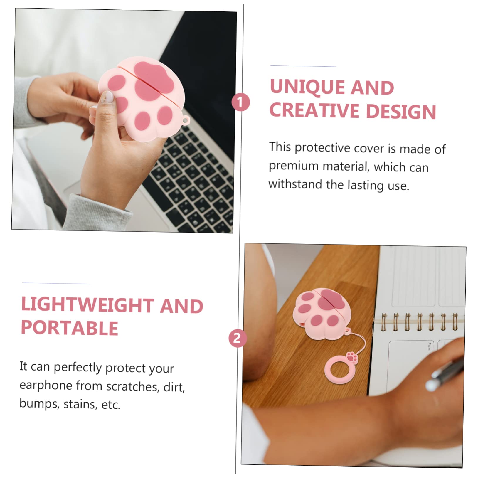 Veemoon Pro3 Earphone Case - Durable Silicone Cover with Box Pattern Design, Easy Installation & Comfortable Touch - Perfect for Travel, Gym, and Daily Protection
