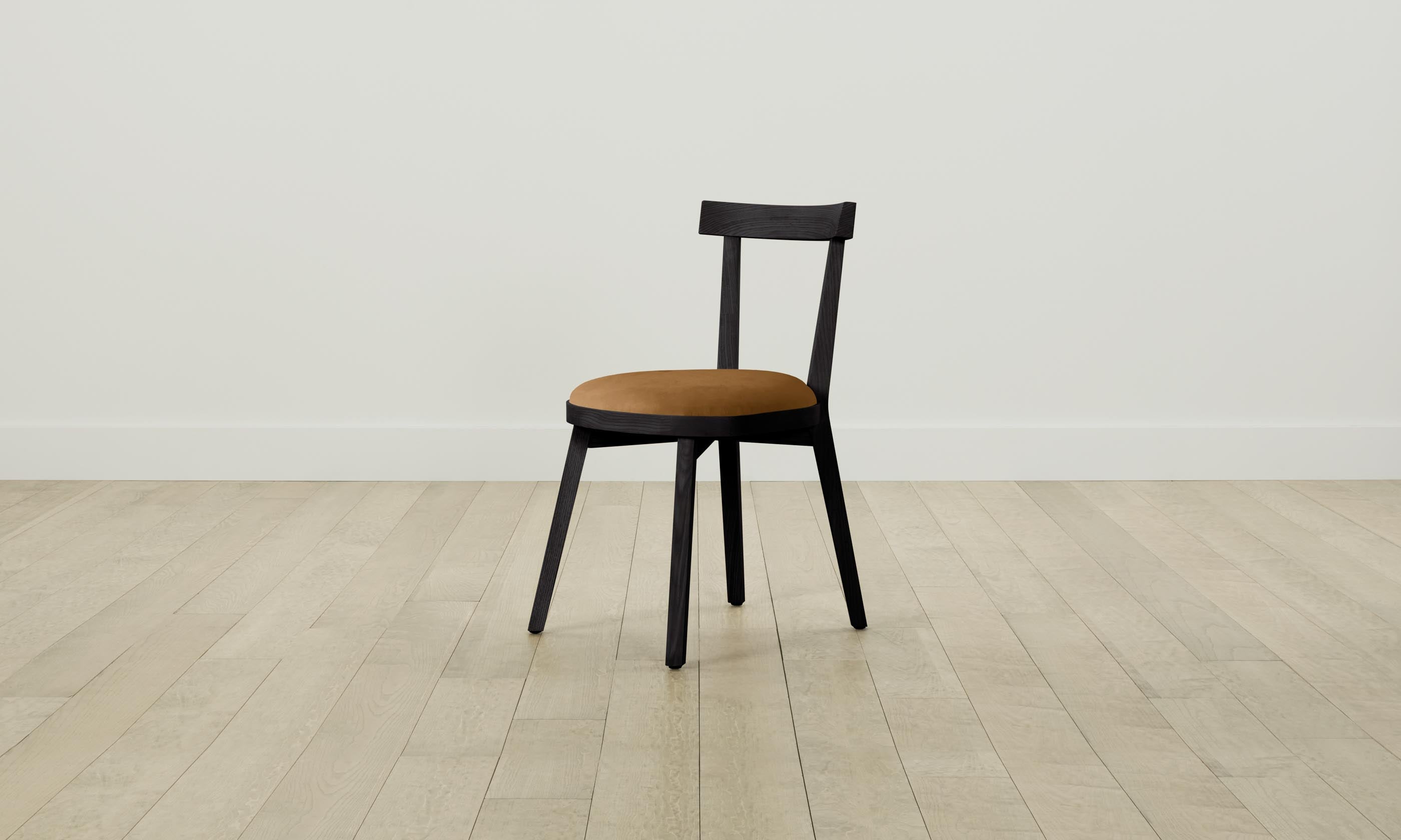 Premium Allen Dining Chair - Genuine Nubuck Leather Saddle Seat - Modern Comfort for Home Dining Room, Kitchen, and Office - Perfect for Entertaining Guests or Daily Family Meals