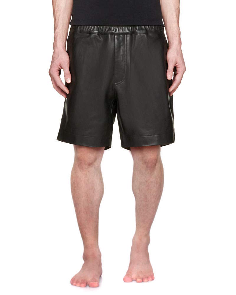 Premium Men's Genuine Lambskin Leather Boxer Shorts - Soft Gym Underwear for Workout & Active Lifestyle - MS008 by Koza Leathers | Comfortable Breathable Underwear for Sports, Lounge & Everyday Wear