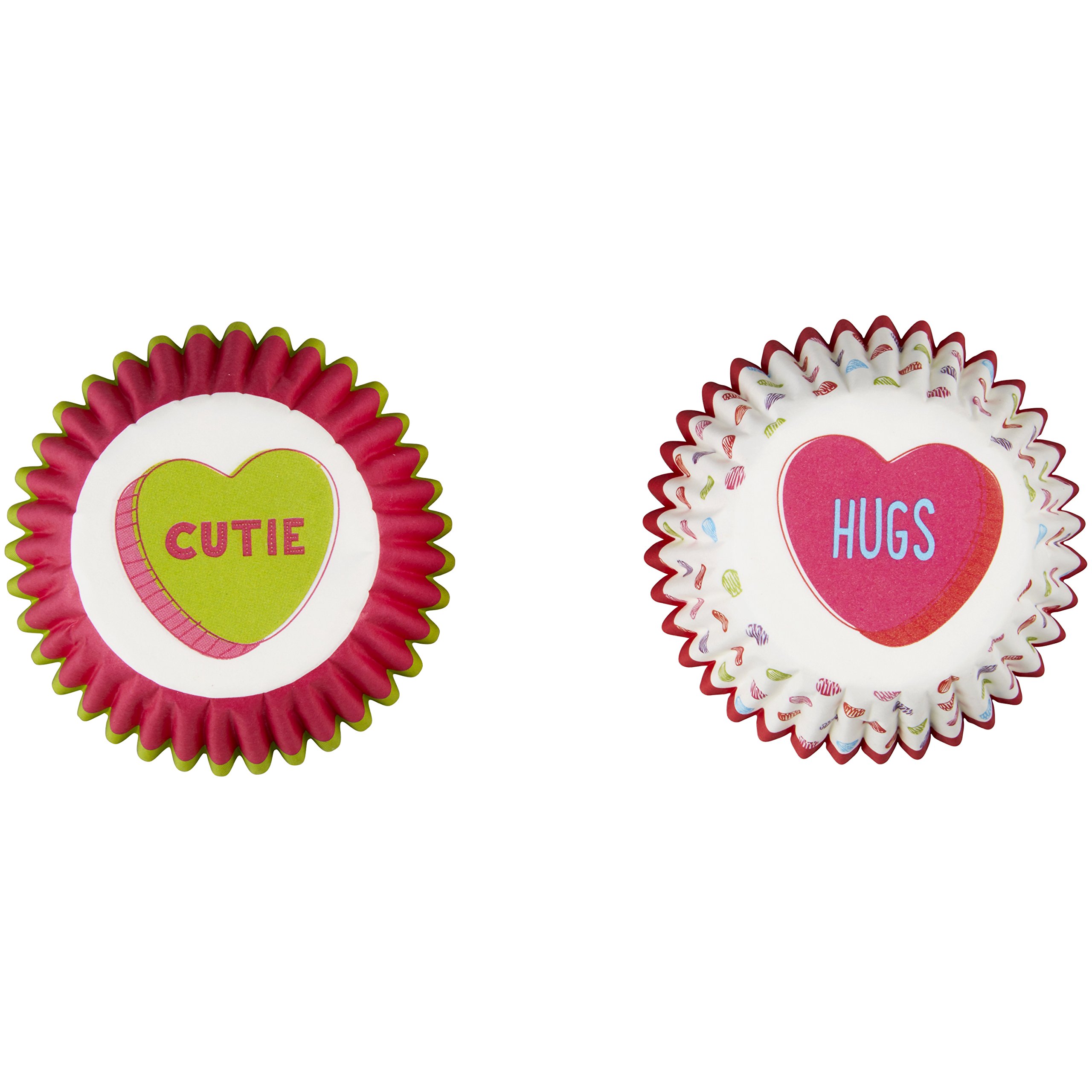 Wilton Mini Baking Cups with Inspirational Words - 100 Pack, Multi-Color for Cupcakes, Muffins & Party Desserts - Perfect for Birthdays, Weddings & Holiday Baking