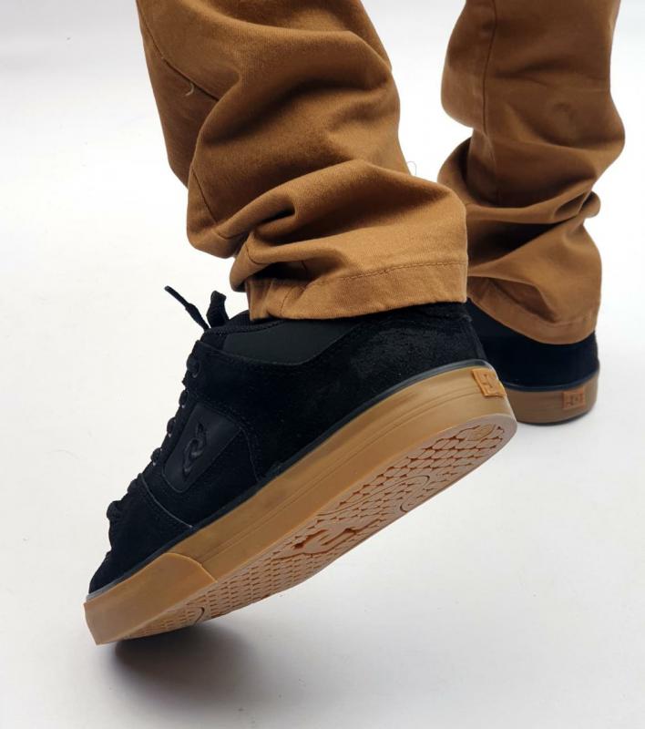 DC Pure KKG C Skate Shoes for Men - Black Gum Sole | Comfortable & Durable Sneakers for Skateboarding, Streetwear & Casual Wear
