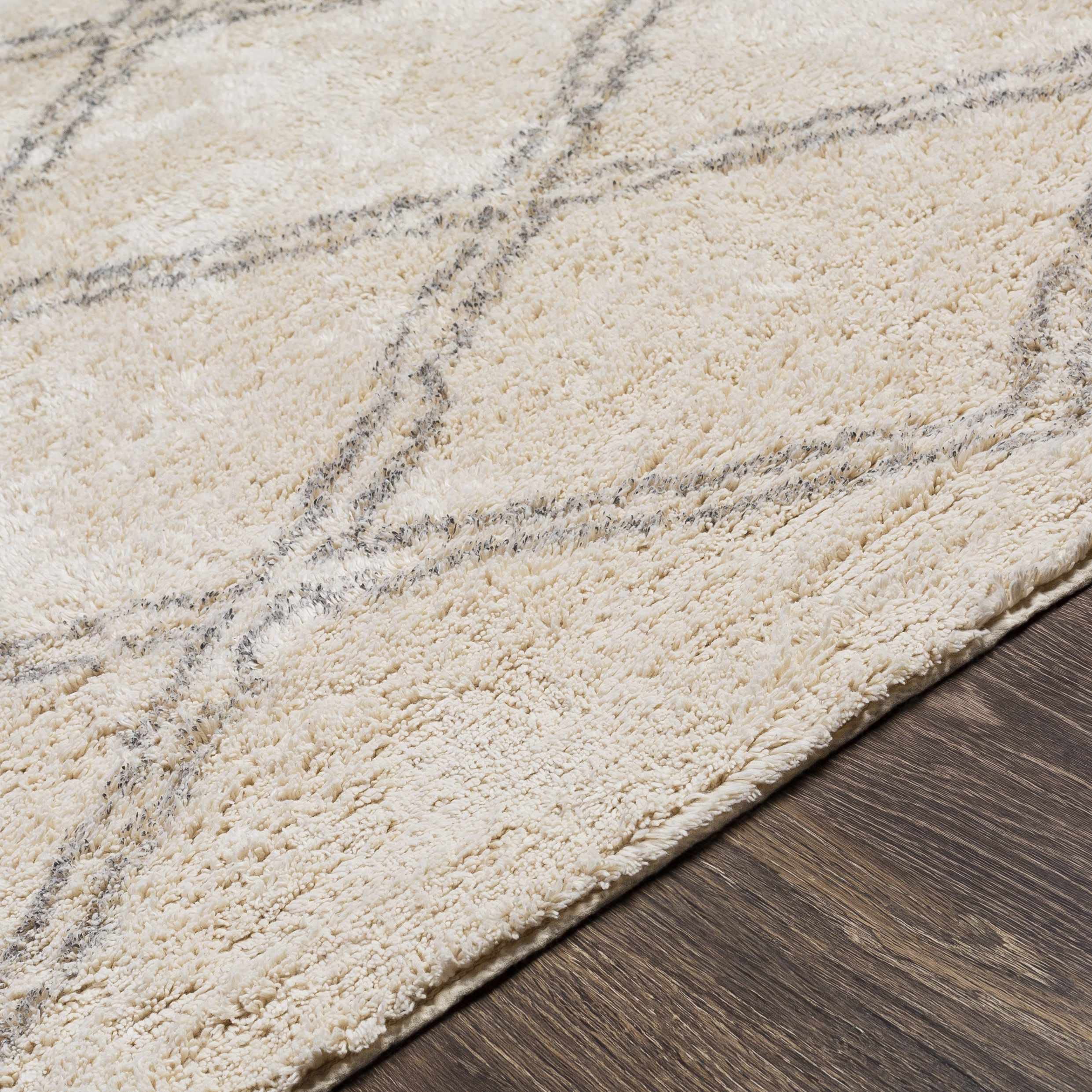 Bohemian Transitional Area Rug 8' x 10' - Gray & Cream Handwoven Rug for Living Room, Bedroom - Hauteloom Harvester Collection | Perfect for Boho Chic Decor, Cozy Home Makeover