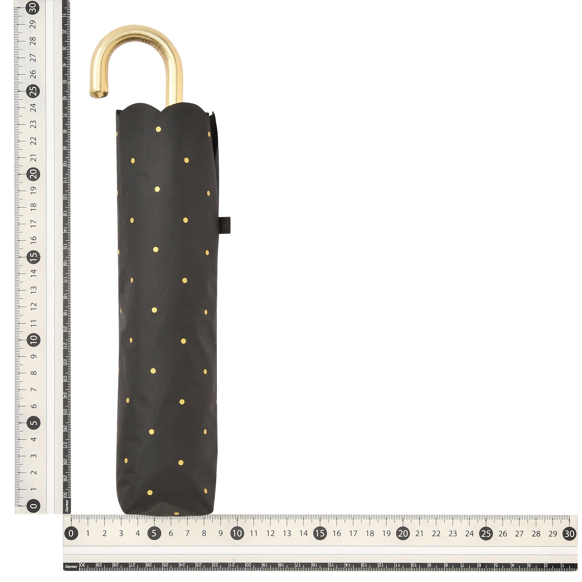 Dot Glitter Heat Cut Folding Umbrella 50cm Black - Compact UV Protection & Waterproof for Women & Men - Perfect for Sunny Days, Rainy Weather, Travel & Outdoor Activities
