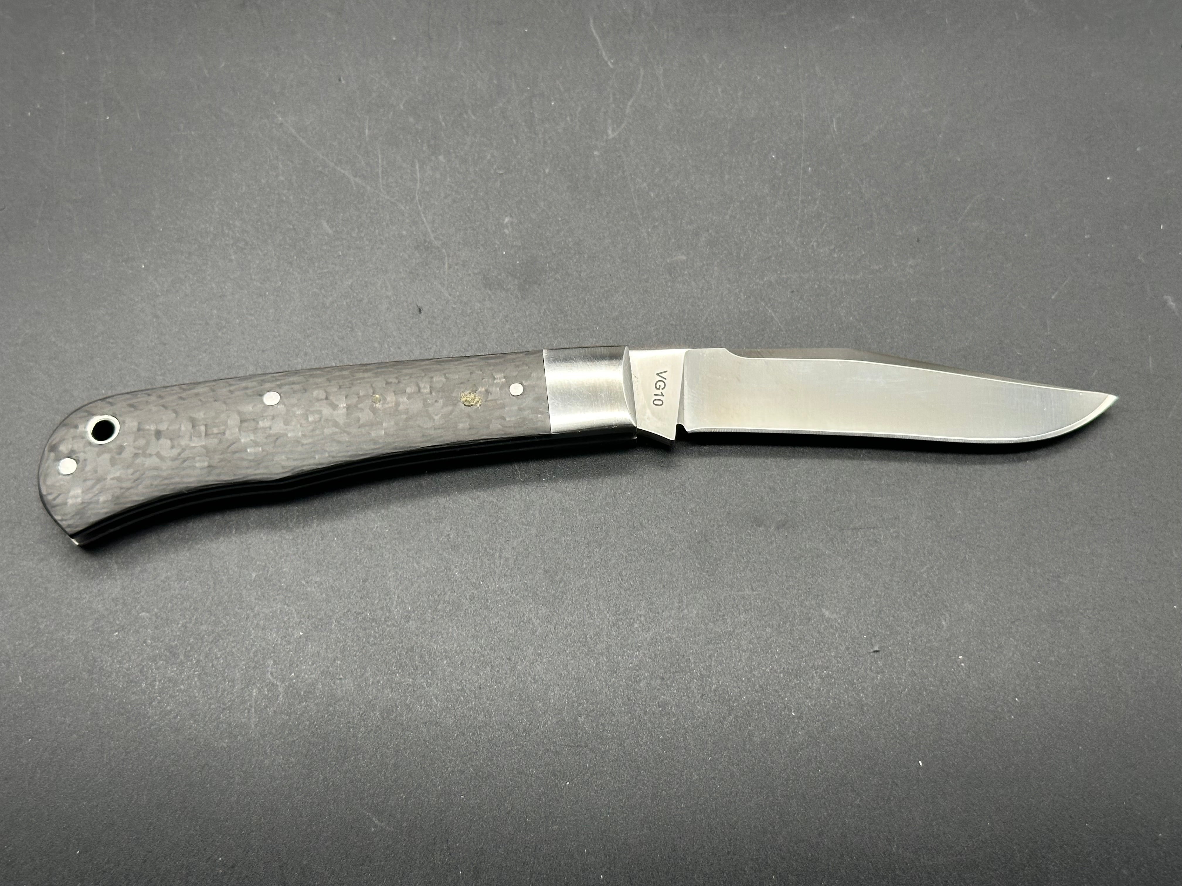 Brother 1516 VG10 Folding Knife with Carbon Fiber Handle - EDC, Camping, Hunting & Outdoor Survival Tool