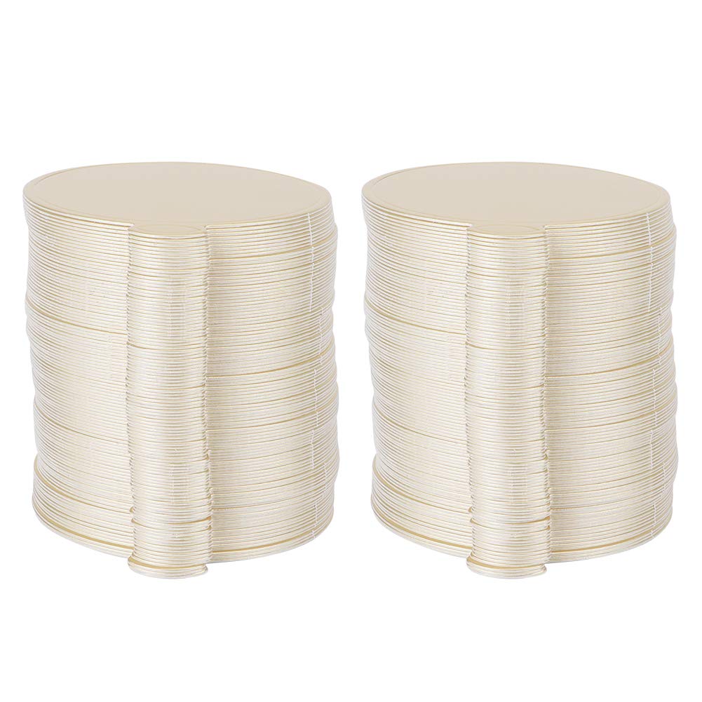 200Pcs Golden Cake Boards - 10 Inch Round Cardboard Cake Drums for Baking, Pizza, Tart & Desserts - Sturdy Cake Base Tray for Professional & Home Bakers - Perfect for Weddings, Birthdays & Party Decorations