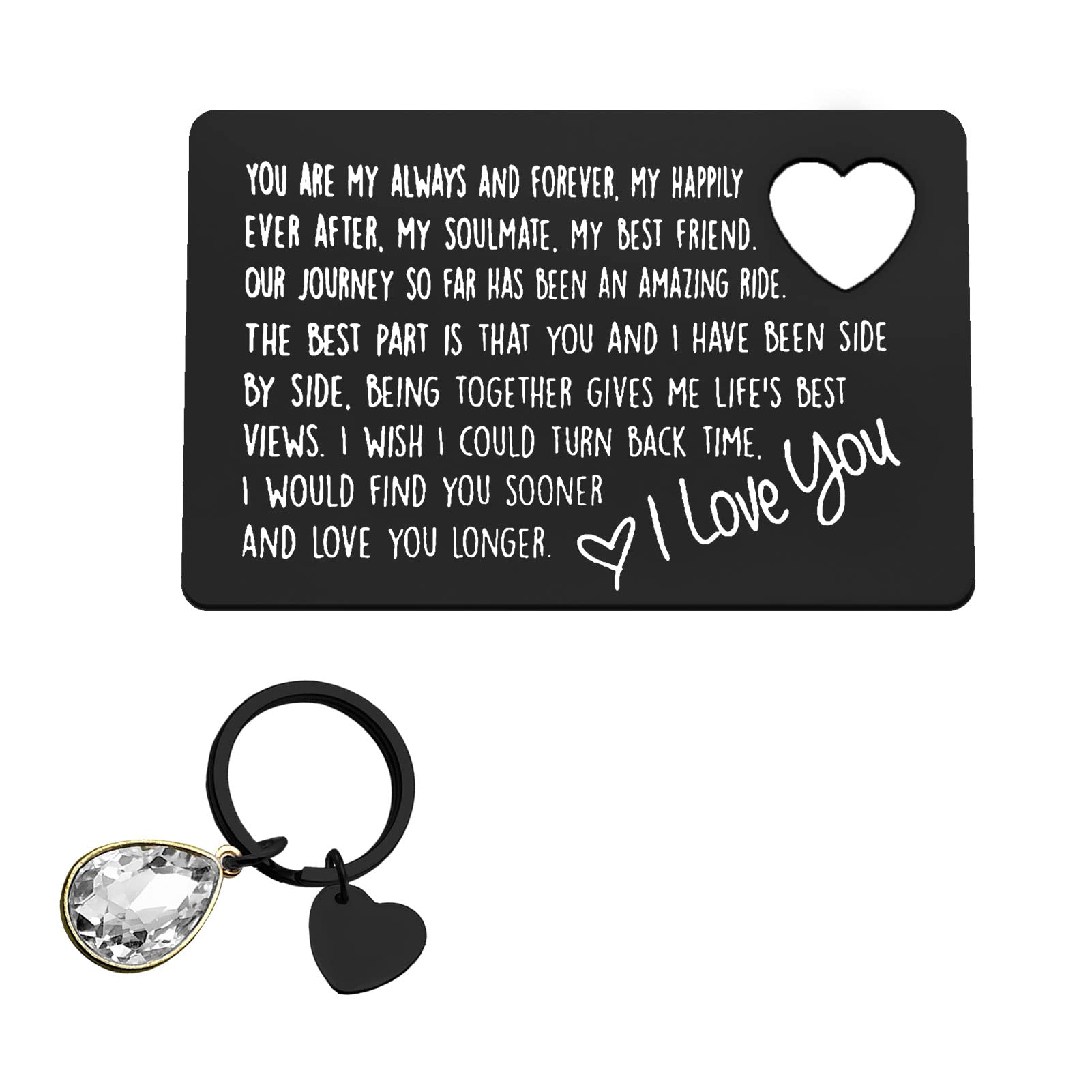 Engraved Wallet Card for Him - Anniversary, Birthday & Valentine's Gift for Boyfriend/Husband - Perfect for Weddings & Special Occasions