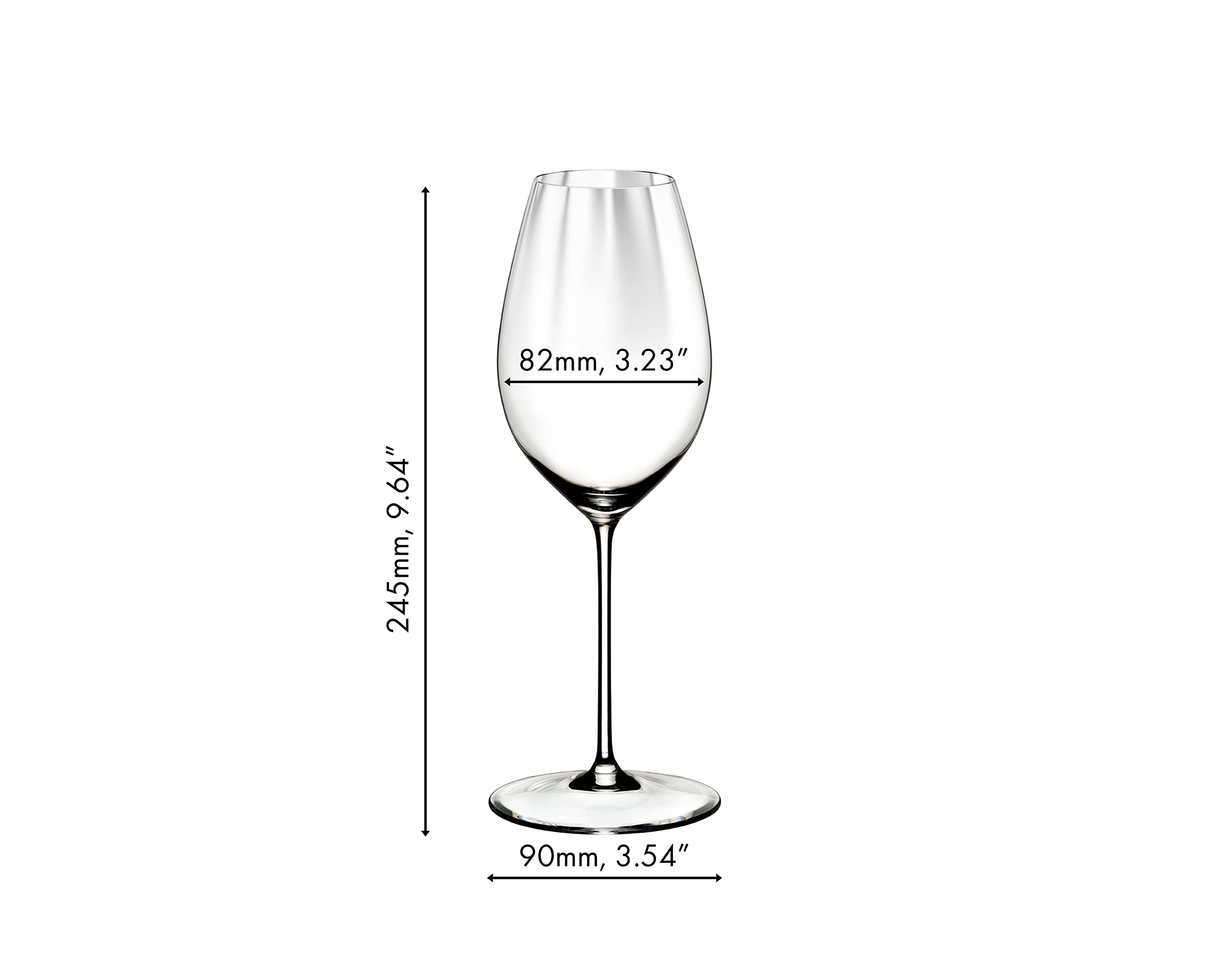 Premium Riedel Performance Wine Glasses Set of 4 - Crystal Clear Stemware for Red & White Wine Tasting, Dinner Parties & Gift Giving