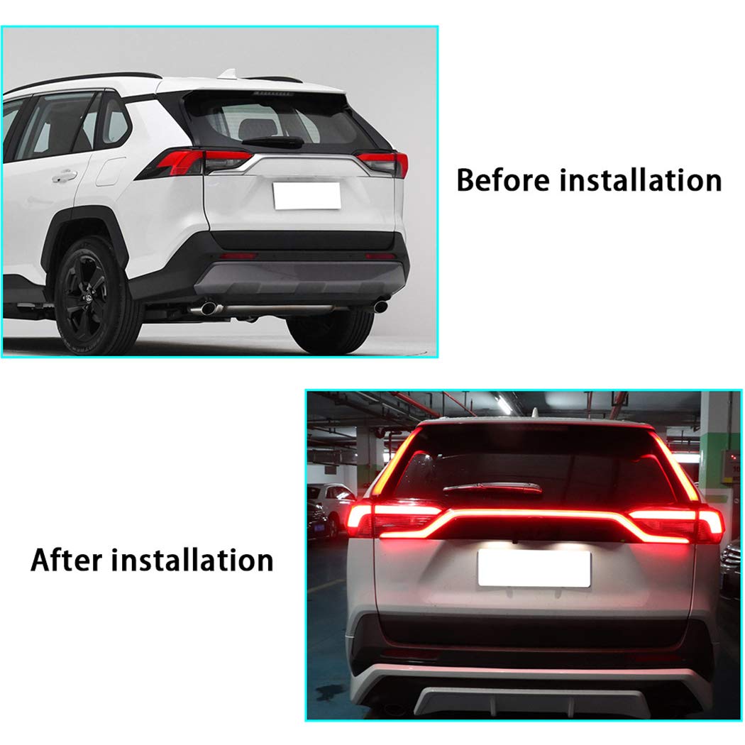 2019-2021 Toyota RAV4 Super Bright LED Brake Lights - 1PC Rear Tail Light Bar with Turn Signals & Bumper Reflector | Enhanced Night Visibility & Safety Driving