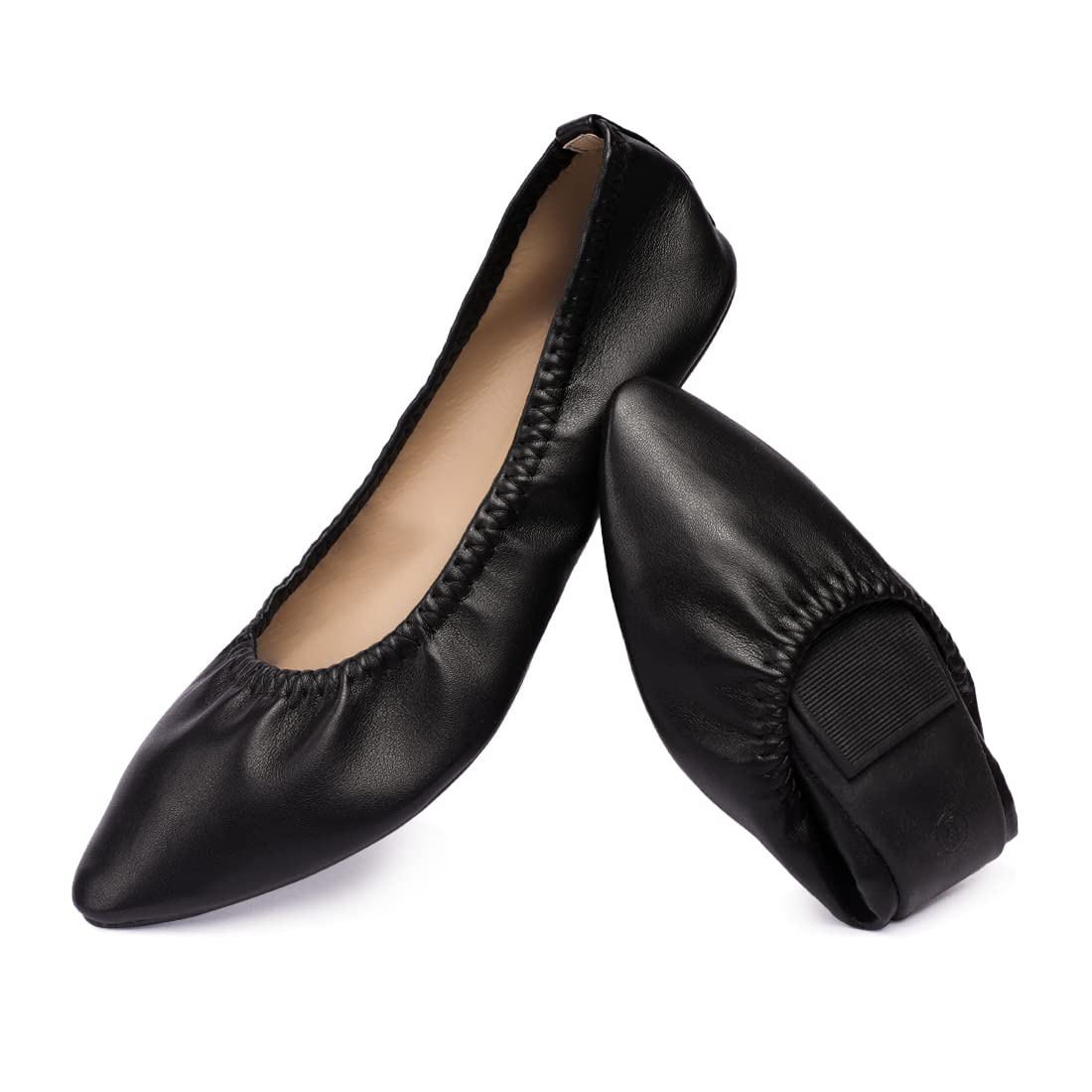 Women's Foldable Ballet Flats - Slip On Comfortable Walking Shoes for Casual Wear & Travel | Classic Dress Shoes for Work, Office, and Everyday Use