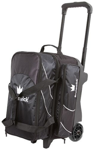Brunswick Edge Double Roller 2 Ball Bowling Bag - Premium Bowling Accessories for League & Tournament Players - Perfect for Bowling Alley & Practice Sessions