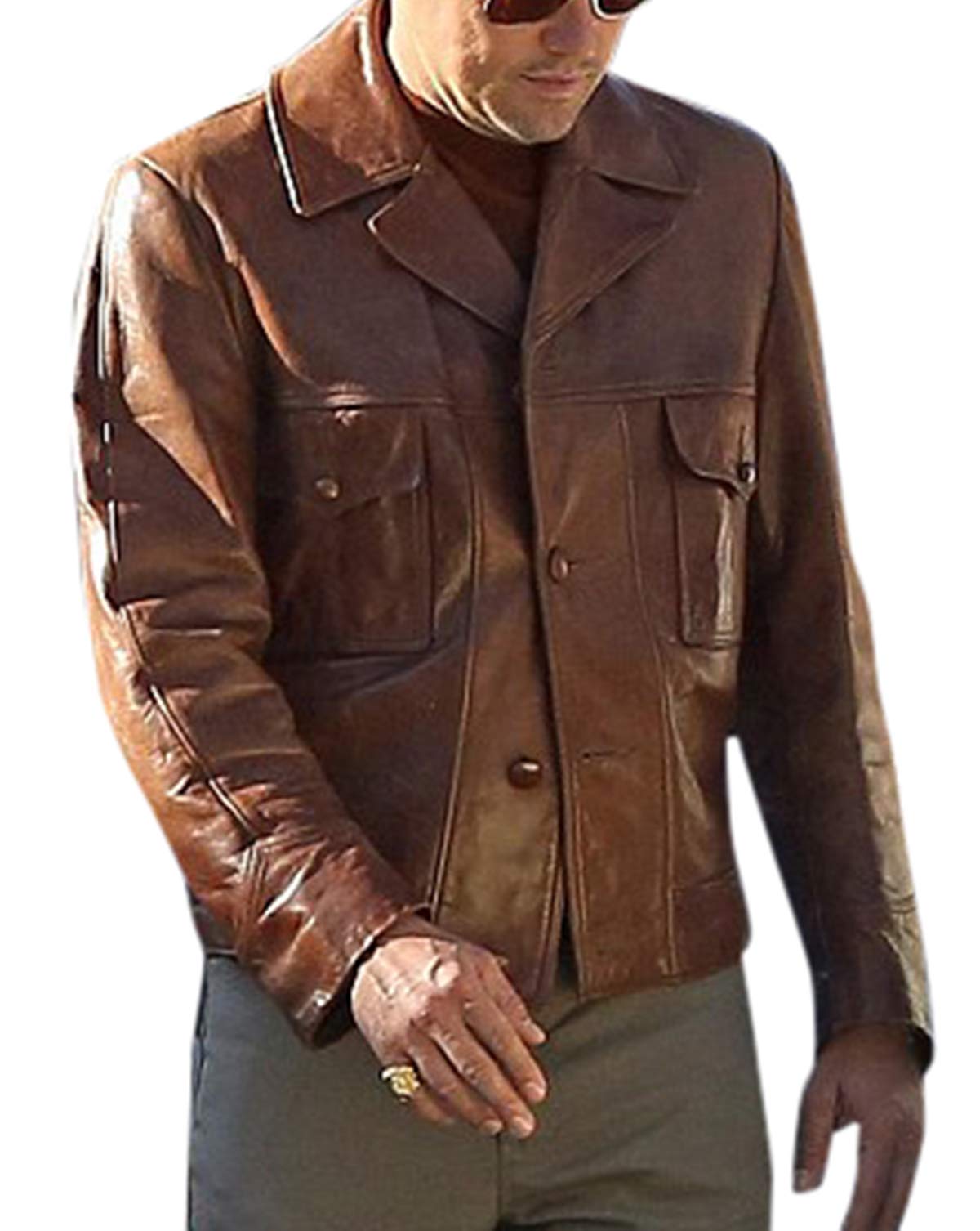 Brando Brown Motorcycle Leather Jacket for Men - Vintage Hollywood Inspired Biker Jacket - Perfect for Motorcycle Riding, Cosplay & Fashion Outfits