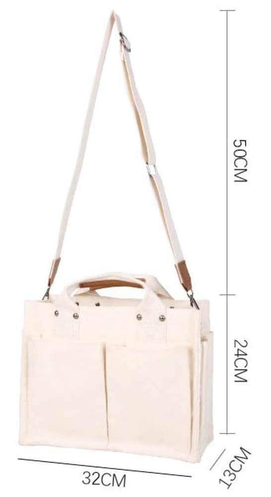 Stylish Large Canvas Tote Bags for Women - Durable Shoulder Handbag with Multiple Pockets - Perfect for Work, Travel & Everyday Use