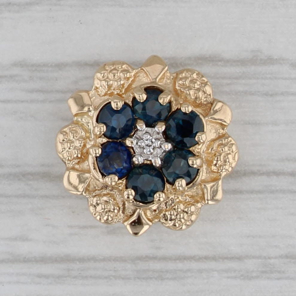 0.50ctw Blue Sapphire & Diamond Slide Bracelet Charm in 14k Gold - Richard Klein Jewelry for Women | Perfect for Weddings, Anniversaries & Special Occasions