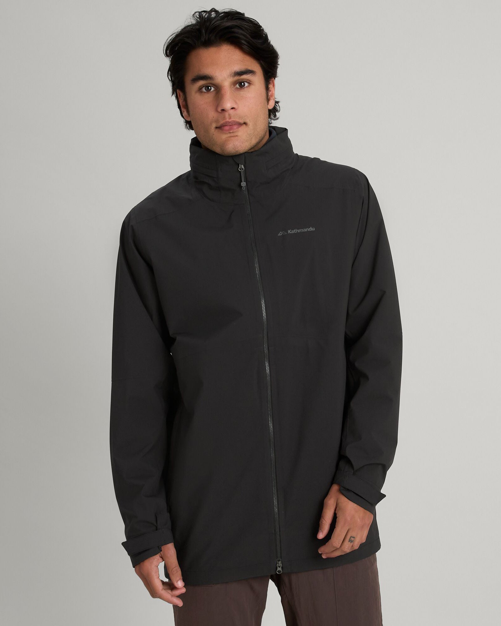 Men's Waterproof Hiking Rain Jacket - Trailhead Stretch 2.5 Layer Rain Parka for Outdoor Activities (Black Stingray) | Perfect for Camping, Backpacking & Mountain Adventures