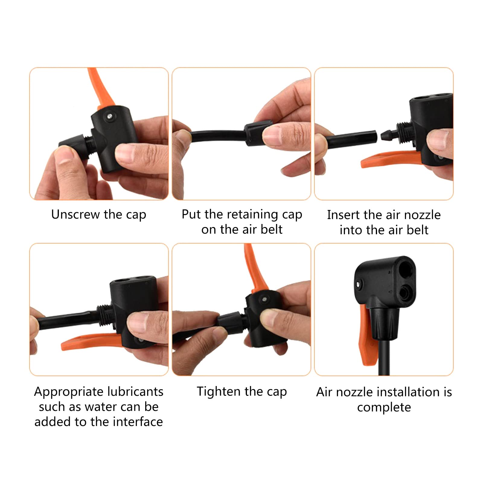 Premium Bike Tire Inflator Nozzle Adapter - Universal Replacement Head for Bicycle Pumps, Compatible with Most Bike Valves - Perfect for Road Bikes, Mountain Bikes & Commuting Cycling Accessories