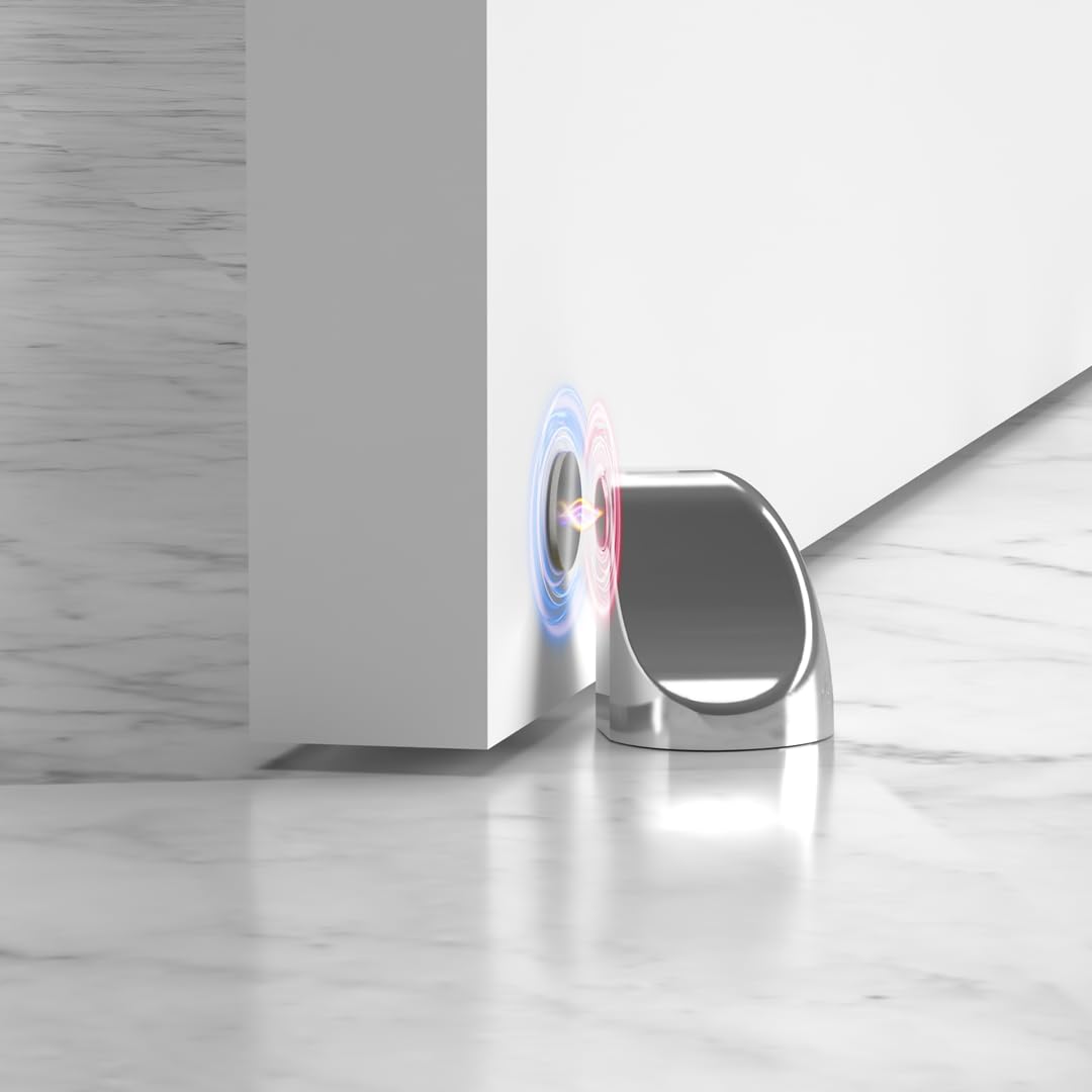 Strong Magnetic Door Stopper - Heavy Duty Chrome Finish for Home, Office & RV - Prevents Slamming & Protects Walls