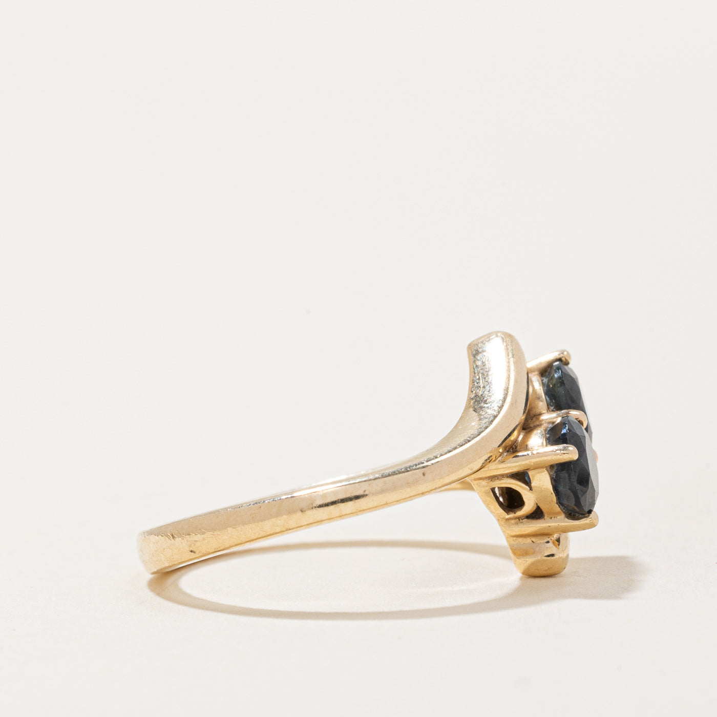 1.20ctw Genuine Sapphire Bypass Ring - Size 5.75 | Elegant Wedding Band, Anniversary Gift for Her | Perfect for Engagement, Proposals & Special Occasions