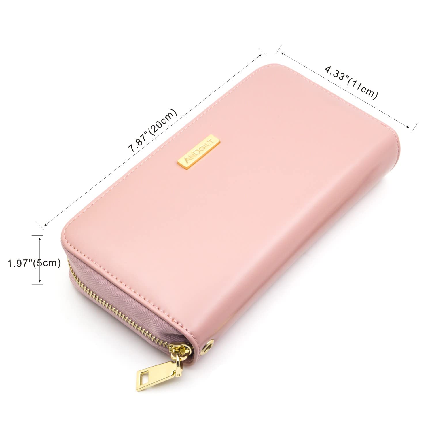 Genuine Leather RFID Blocking Wallet for Women & Men - Slim Credit Card Holder with Zipper Purse & Phone Pocket - Perfect for Travel, Business & Everyday Use