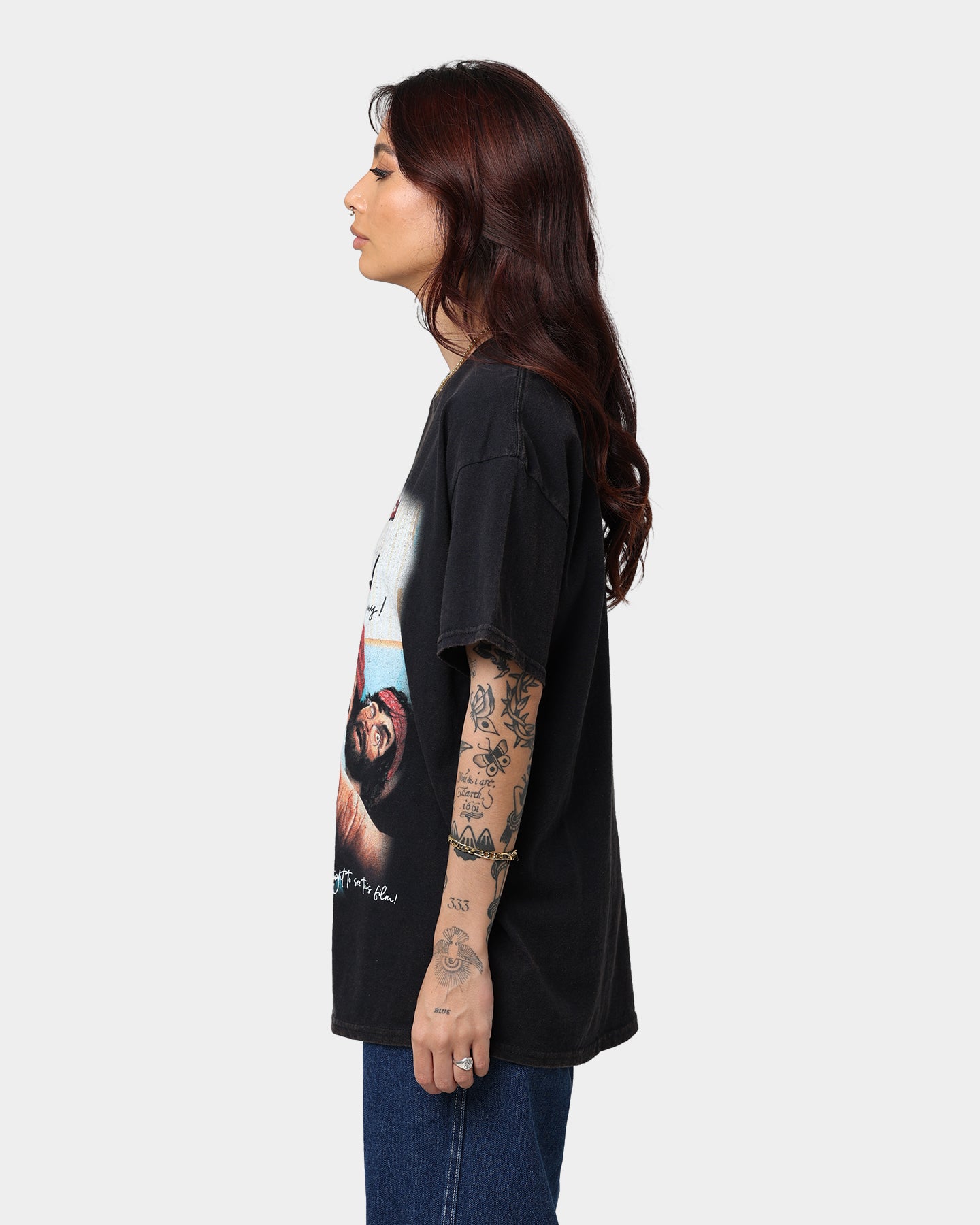 Vintage Cheech & Chong 420 Movie Poster T-Shirt - Washed Black Retro Graphic Tee for Stoner Comedy Fans & 420 Celebrations