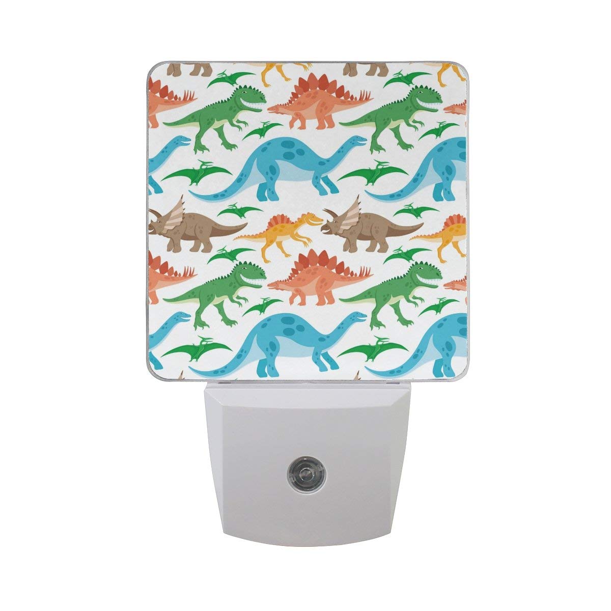 Dinosaur Night Light for Kids - LED Auto Sensor Plug-in Night Light with Cute Animal Design, Dusk to Dawn Lighting for Nursery, Bedroom, Kids Room & Adults Room - Perfect for Bedtime, Night Feedings & Safe Nighttime Navigation