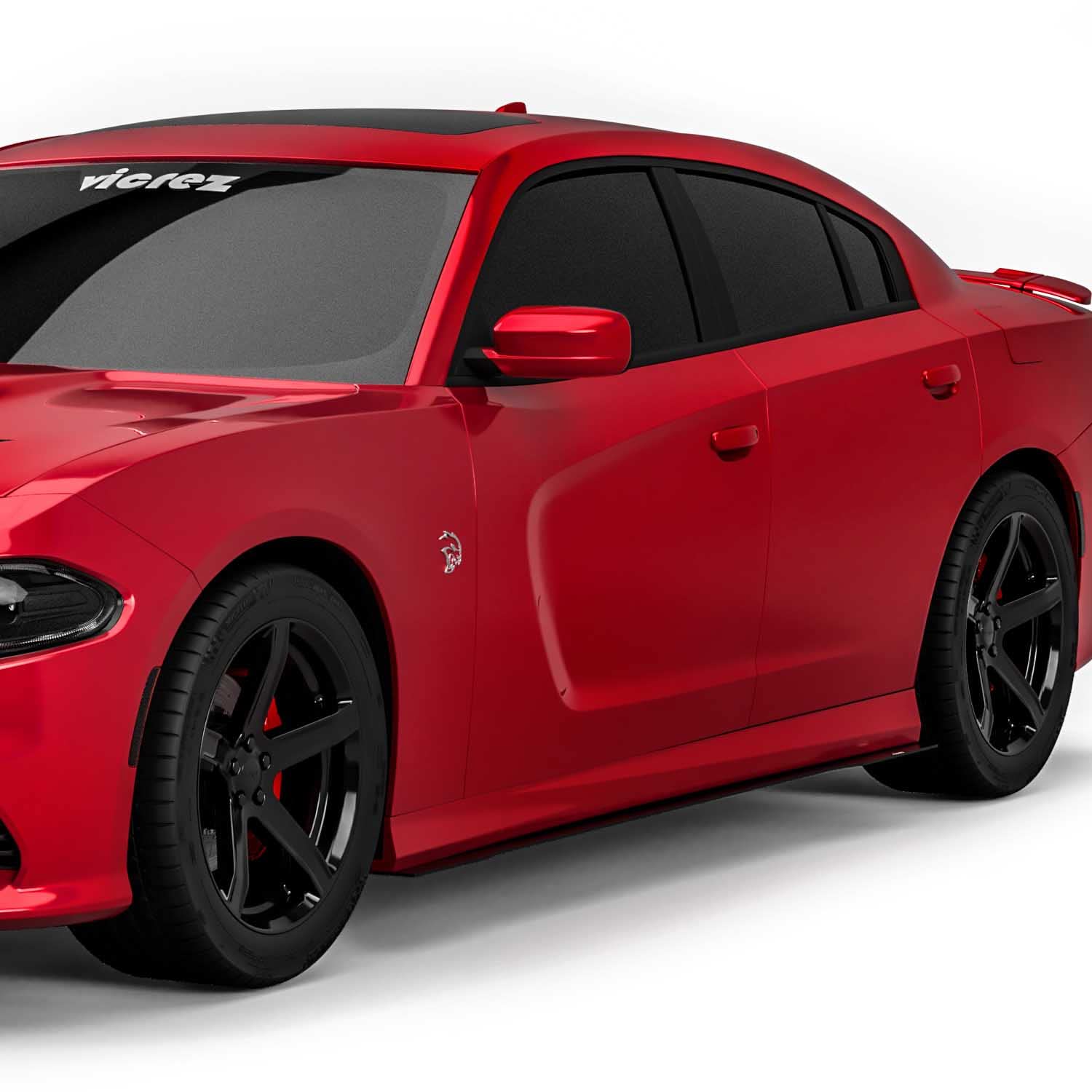 Vicrez VZ3 Style Side Skirt Splitters for Dodge Charger 2011-2017 | VZ100692 | Enhance Your Car's Aerodynamics & Sporty Look | Perfect for Racing, Car Shows & Street Performance Upgrades
