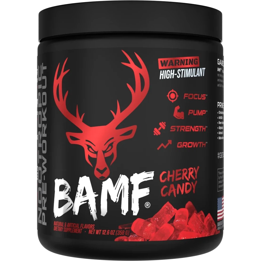 Bucked Up BAMF Pre-Workout Powder - Energy & Focus Booster for Intense Gym Sessions & Athletic Performance