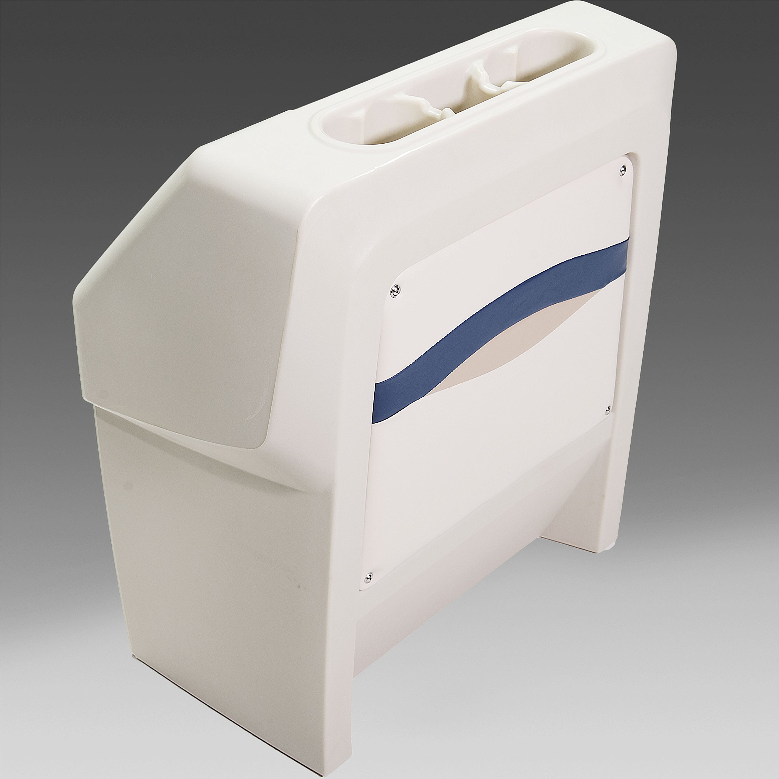 Premium Pontoon Boat Console by DeckMate® - Ivory, Blue & Tan Colors | Durable Marine-Grade Construction for Smooth Sailing & Fishing Trips