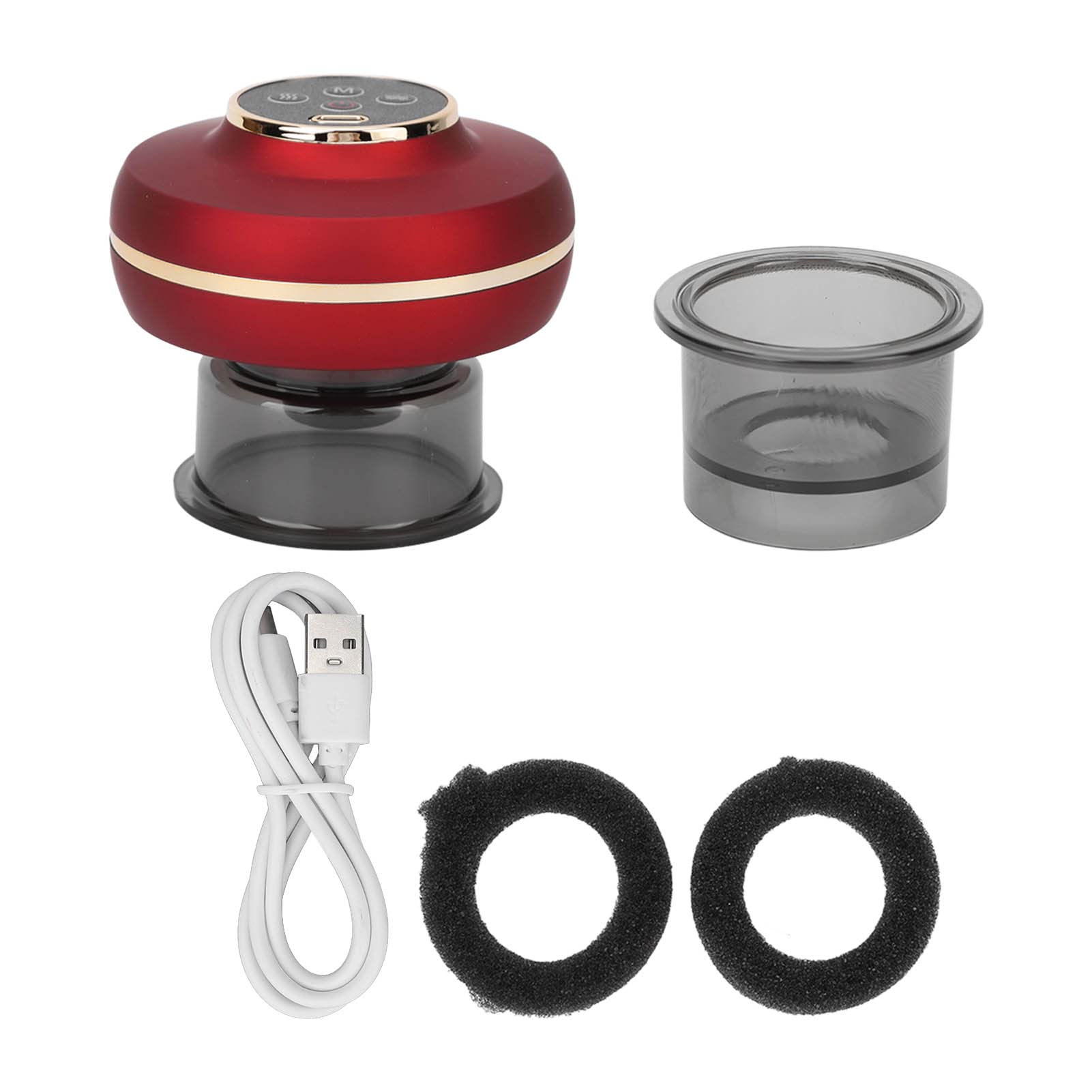 Yosoo Vacuum Therapy Massager - 3-Temperature Smart Control, Hot Compress Muscle Massage for Shoulder, Back & Abdomen Pain Relief | Portable Home & Spa Use for Relaxation & Recovery