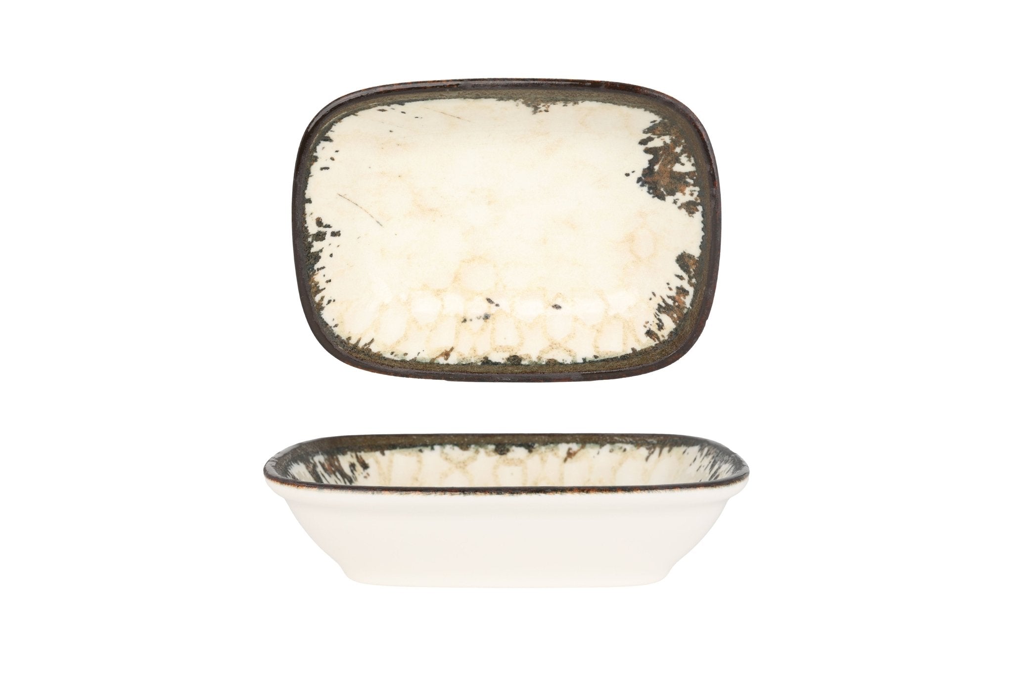 Vega Service Plate 14x10 cm (5.5x4 Inches) - Elegant Porcelain Appetizer Plate for Dining, Entertaining & Home Decor - Perfect for Restaurants, Weddings & Party Serving