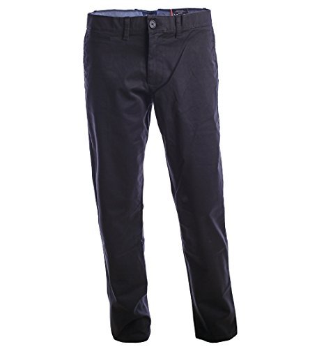 Tommy Hilfiger Men's Slim Fit Chino Pants - Black, 36x32 | Comfortable & Stylish Casual Dress Pants for Work, Office & Everyday Wear