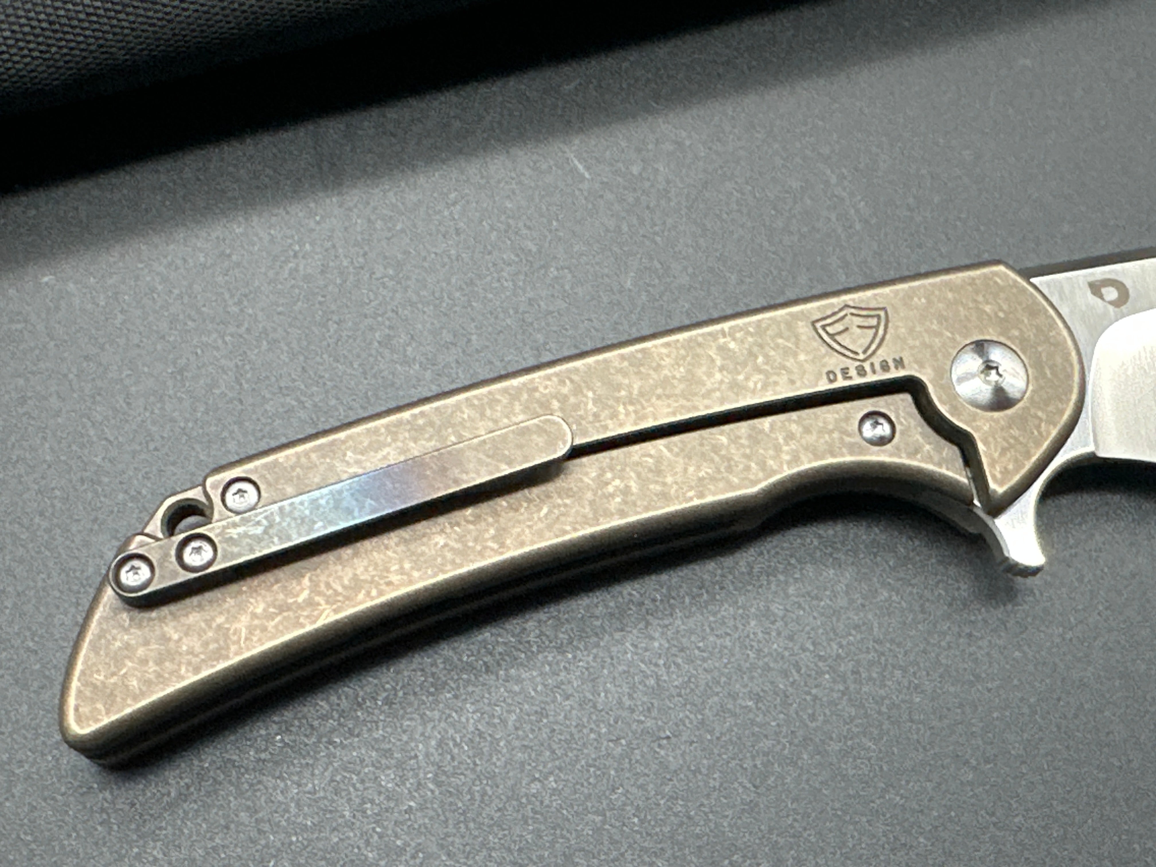Drop Ferrum Forge Crux EDC Pocket Knife - Premium Titanium Folding Knife for Outdoor, Camping & Everyday Carry