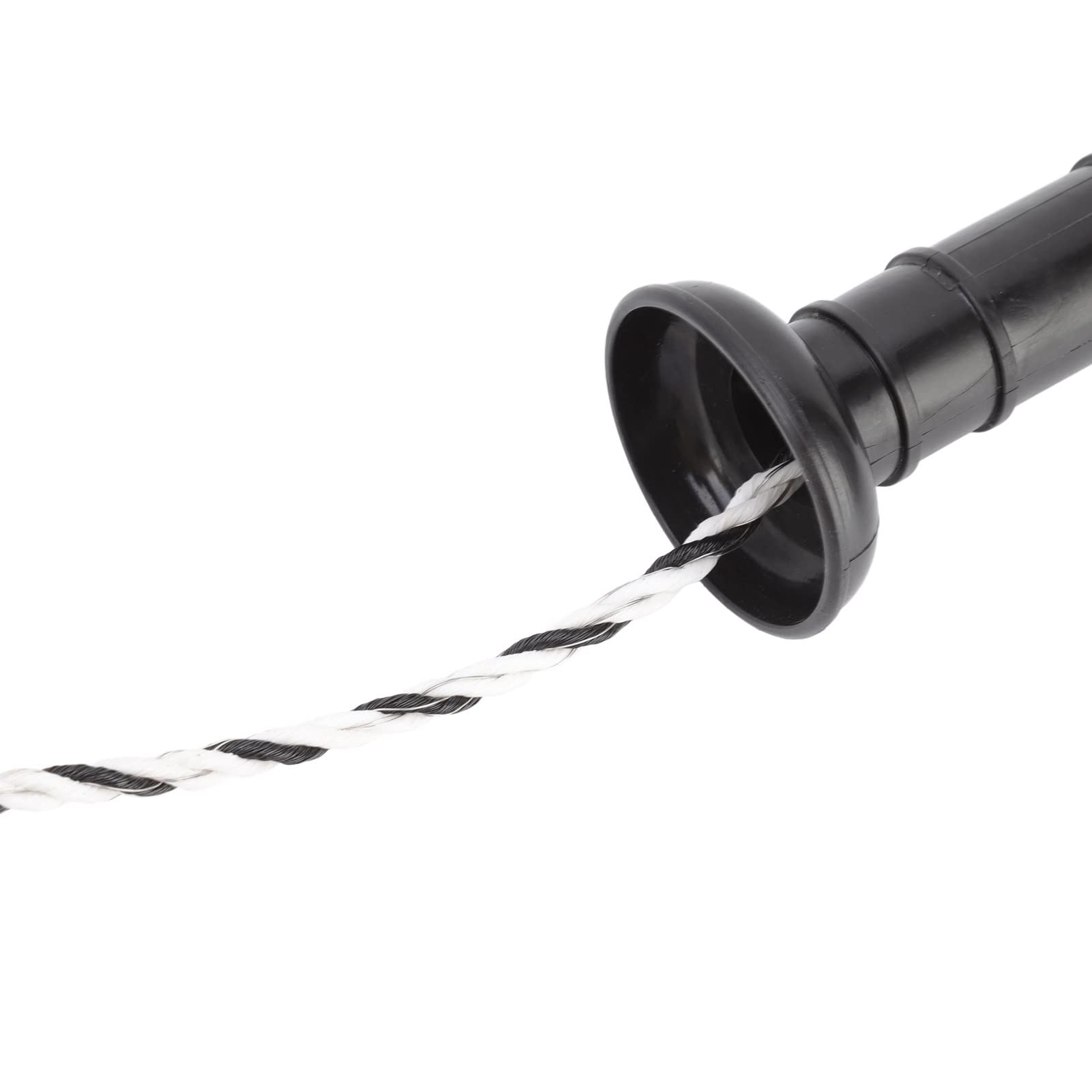 **Heavy Duty Electric Fence Gate Handle - 5M Retractable Insulated Energizing Rope with Stamped Steel Hook for Farm, Garden & Livestock | Durable Synthetic Rubber Handle for Secure Fencing & Easy Access**    *(Ideal for Electric Fencing, Livestock Control, Farm Gates, and Garden Security)*