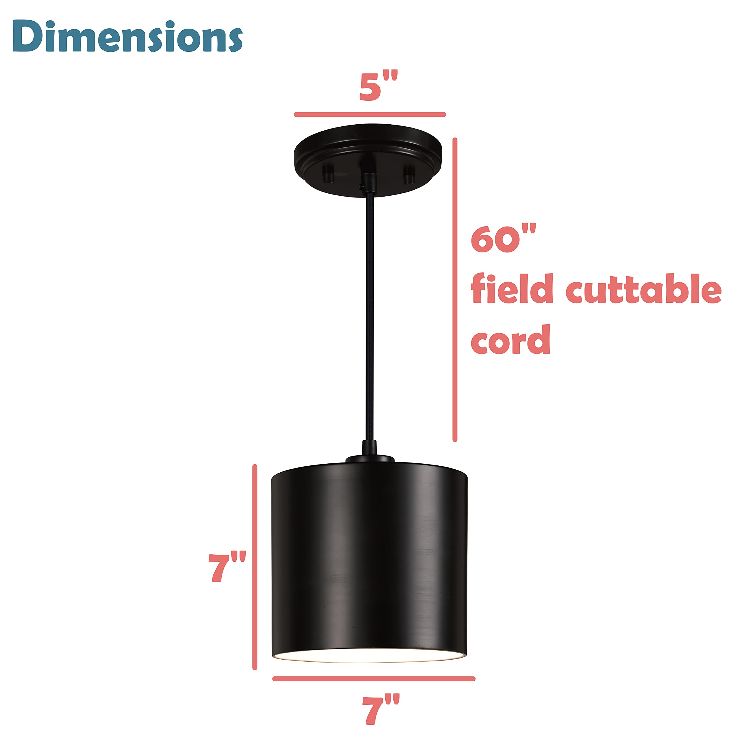 Aspen Creative 61134-11 Mini Hanging Ceiling Light - 7