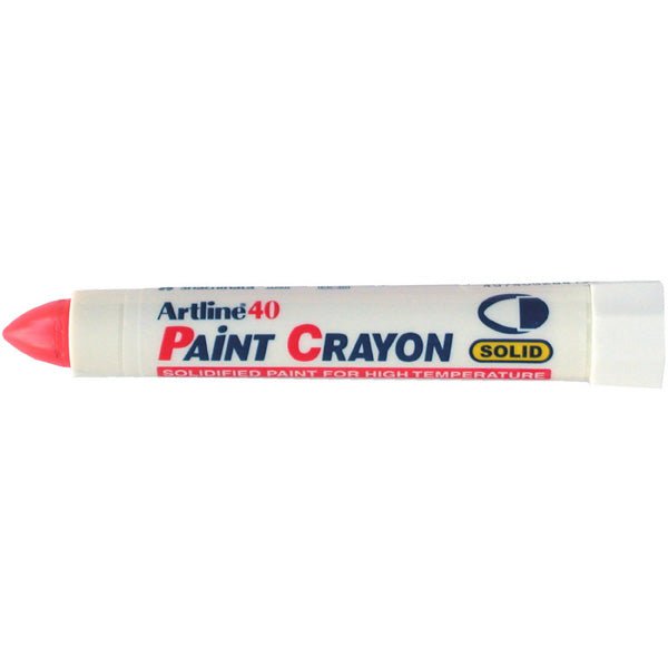 Artline 40 Permanent Paint Marker - Red (12-Pack) | Vibrant Waterproof Ink for DIY, Crafts, Signage & Industrial Labeling