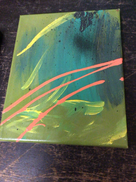 10 X 8 Inch Modern Abstract Acrylic Painting on Canvas - Perfect for Home Decor, Office Wall Art & Gift Giving