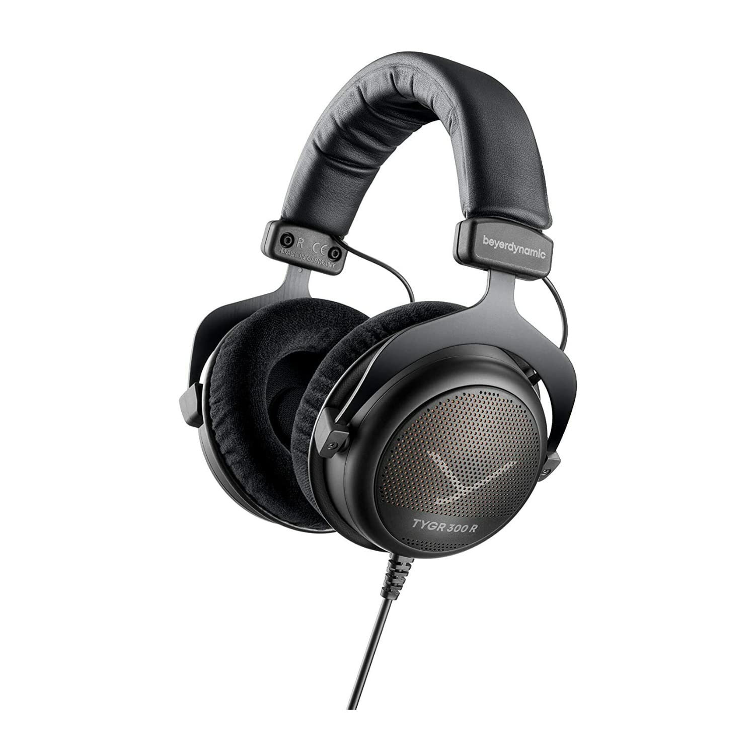 beyerdynamic TYGR 300 R Open-Back Gaming Headphones with Headphone Hanger Mount - Premium Audio Bundle for PC, PS5, Xbox Series X Gaming & Streaming (Includes Cable Organizer)