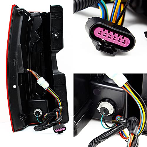 AKKON Red Clear LED Tail Lights Brake Lamps for Cadillac Escalade - Left Driver Side Replacement Assembly - High Visibility & Safety - Perfect for Night Driving, Off-Road Adventures & Car Shows