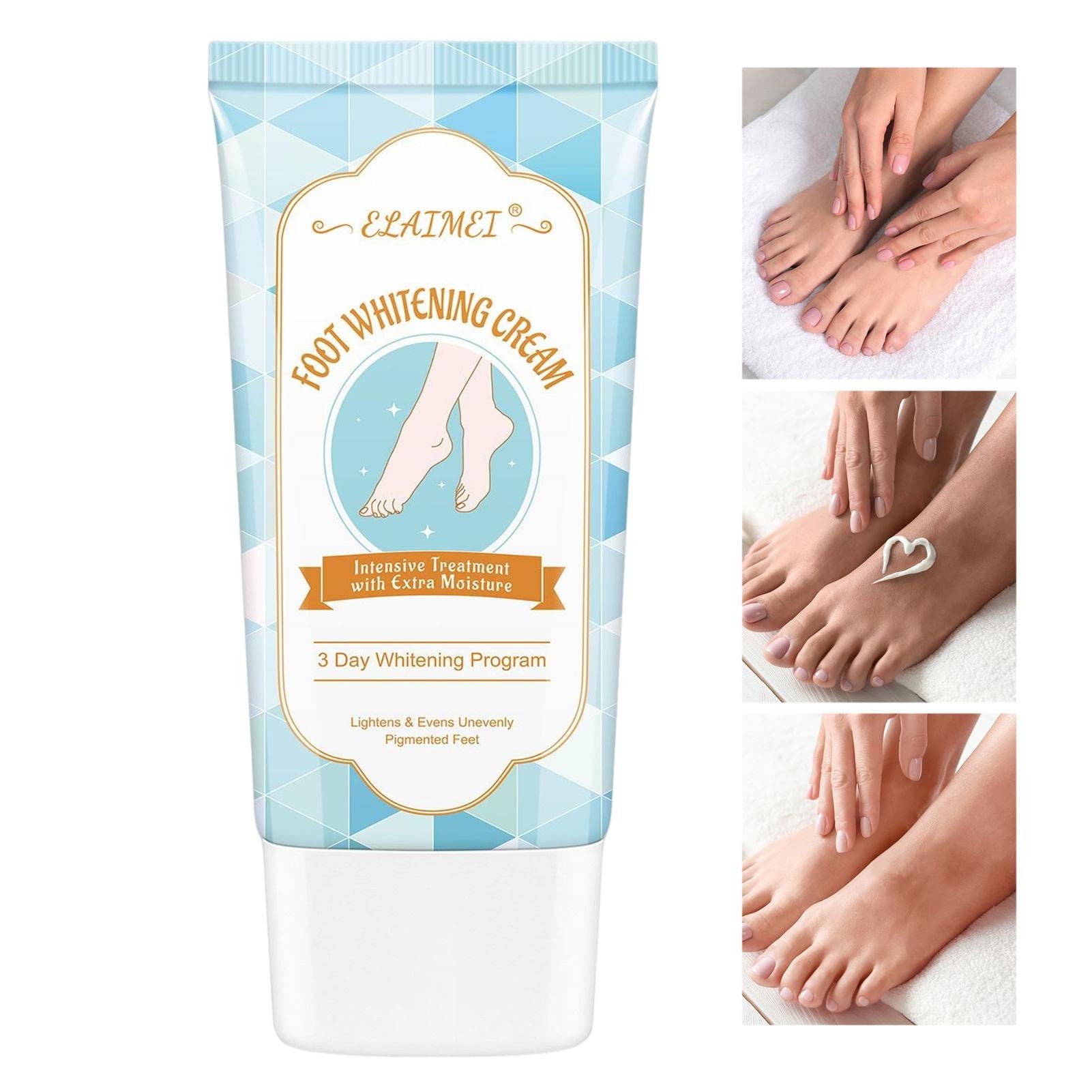 Moisturizing Foot Cream for Cracked Heels - Vitamin E & Olive Oil Foot Repair Cream (50ml) | Deep Hydration, Skin Healing & Whitening | Men & Women Foot Care | Perfect for Dry Feet, Calluses & Night Foot Treatment