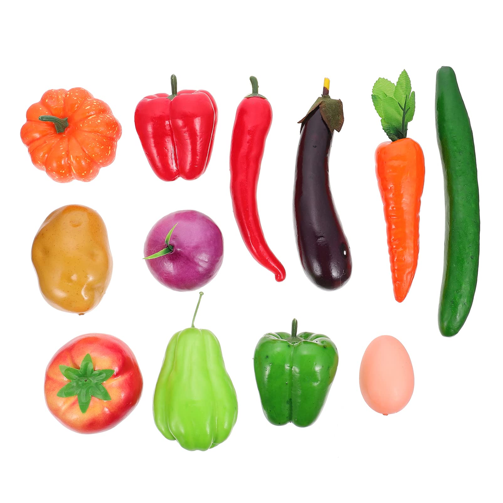 Veemoon Realistic Fake Vegetables Set - Artificial Onion, Carrot, Potatoes & Tomatoes for Kitchen Decor, Home Staging, Photo Props | Lifelike Simulation Vegetables for Display, Photography & Decorative Use