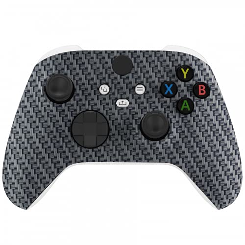 Premium Carbon Fiber Wireless Custom Controller for Xbox Series X/S & Xbox One - White Base - Enhanced Grip & Durability for Competitive Gaming & Long Play Sessions