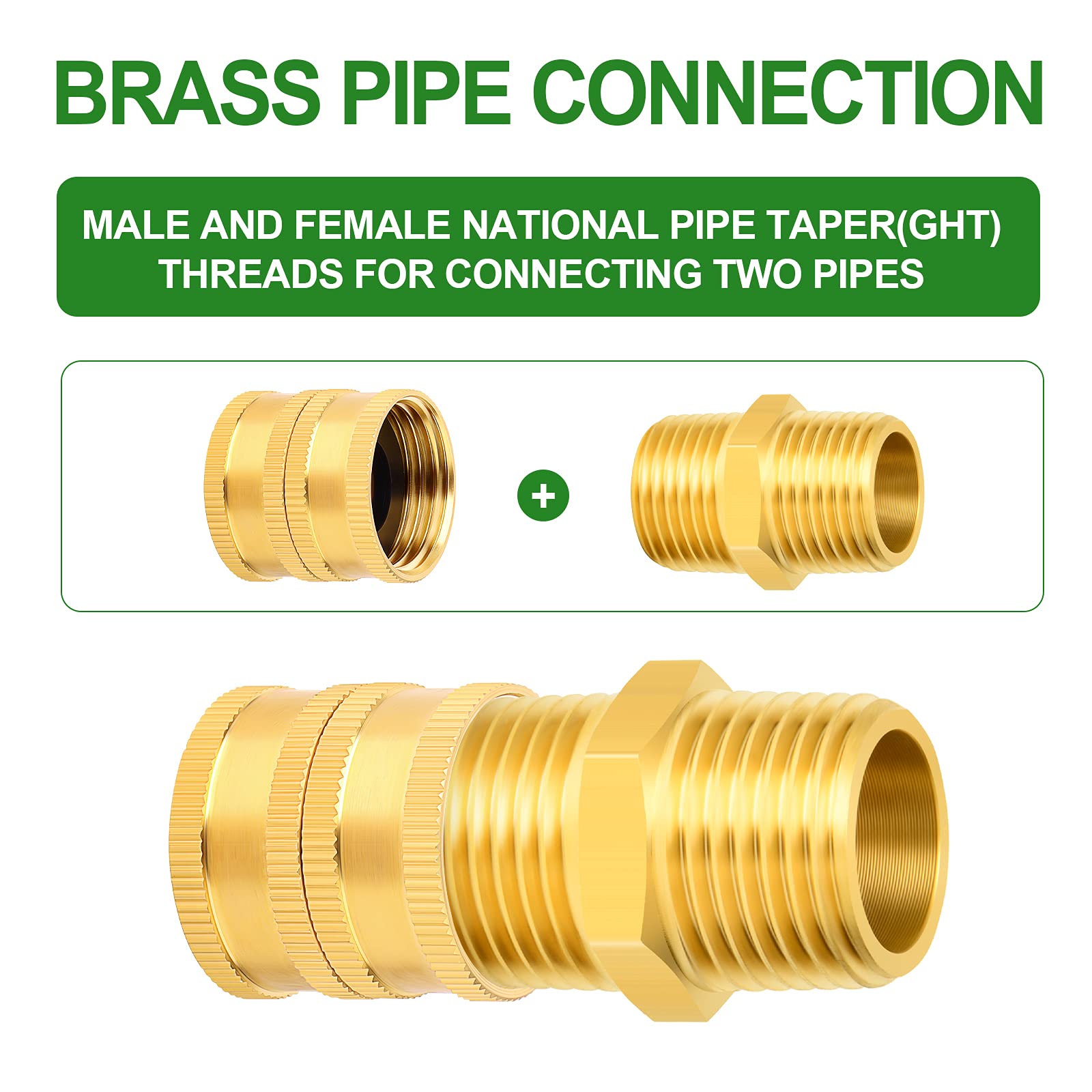TAISHER 2 Pack Brass 3/4