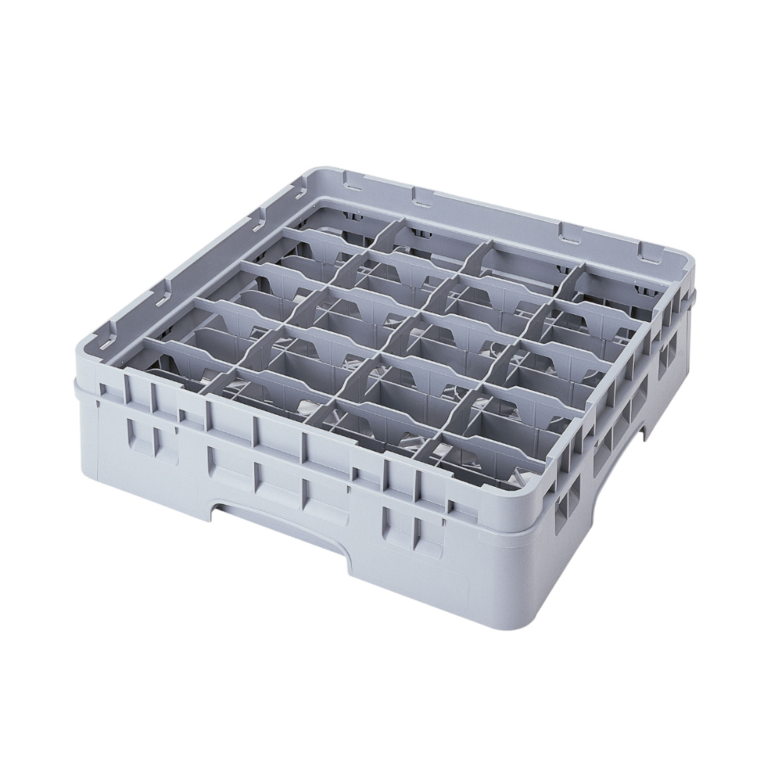 Cambro 20C414151 Camrack Cup Rack with 20 Compartments - Grey Commercial Dish Rack for Bars, Restaurants & Coffee Shops - Durable Storage Organizer for Cups, Glasses & Mugs