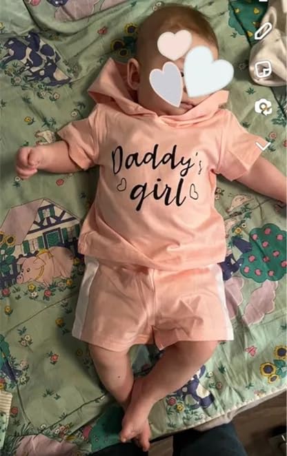 Adorable Infant Baby Boy & Girl Outfits Set - 2-Piece Short Sleeve Hoodie & Shorts with Cute Prints | Perfect for Playtime, Family Photos & Everyday Wear