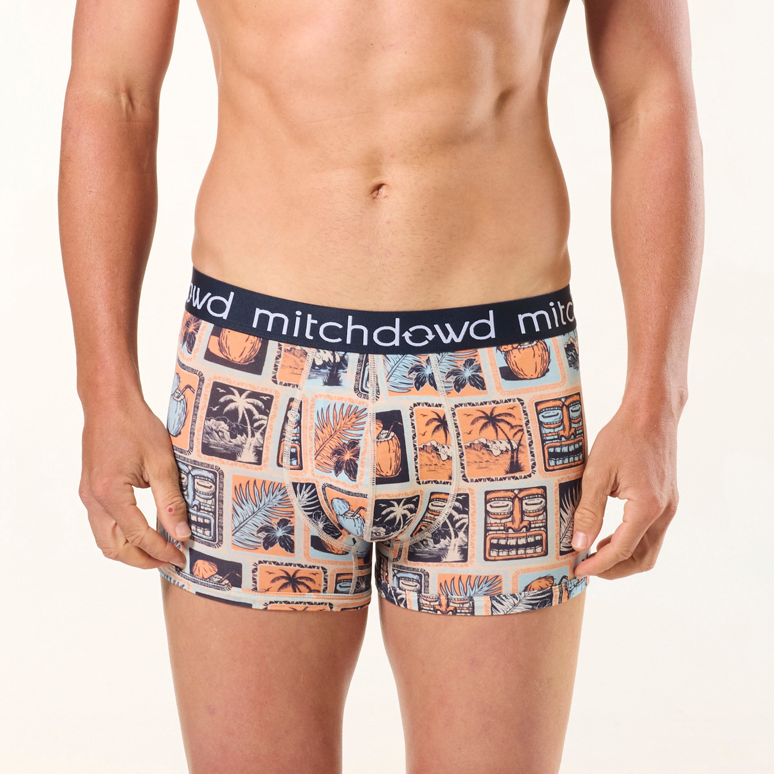 2 Pack Men's Bamboo Trunk Boxers - Breathable Summer Underwear for Men in Navy Blue | Perfect for Travel, Gym & Everyday Comfort