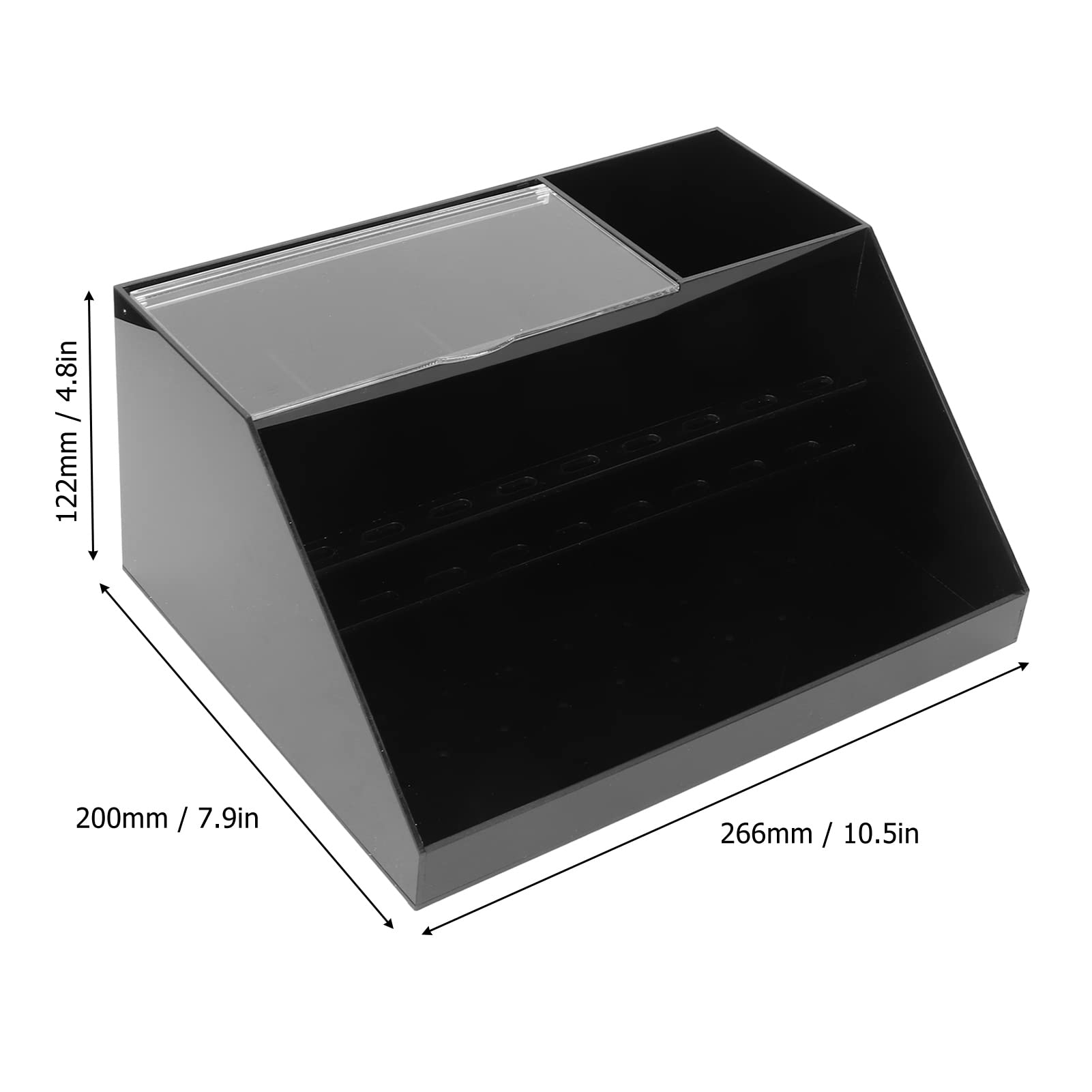 Professional Acrylic Eyelash Extension Display Box for Lash Artists - Black Makeup Organizer for Salon & Beauty Shop (Perfect for Eyelash Extension Storage & Retail Display)